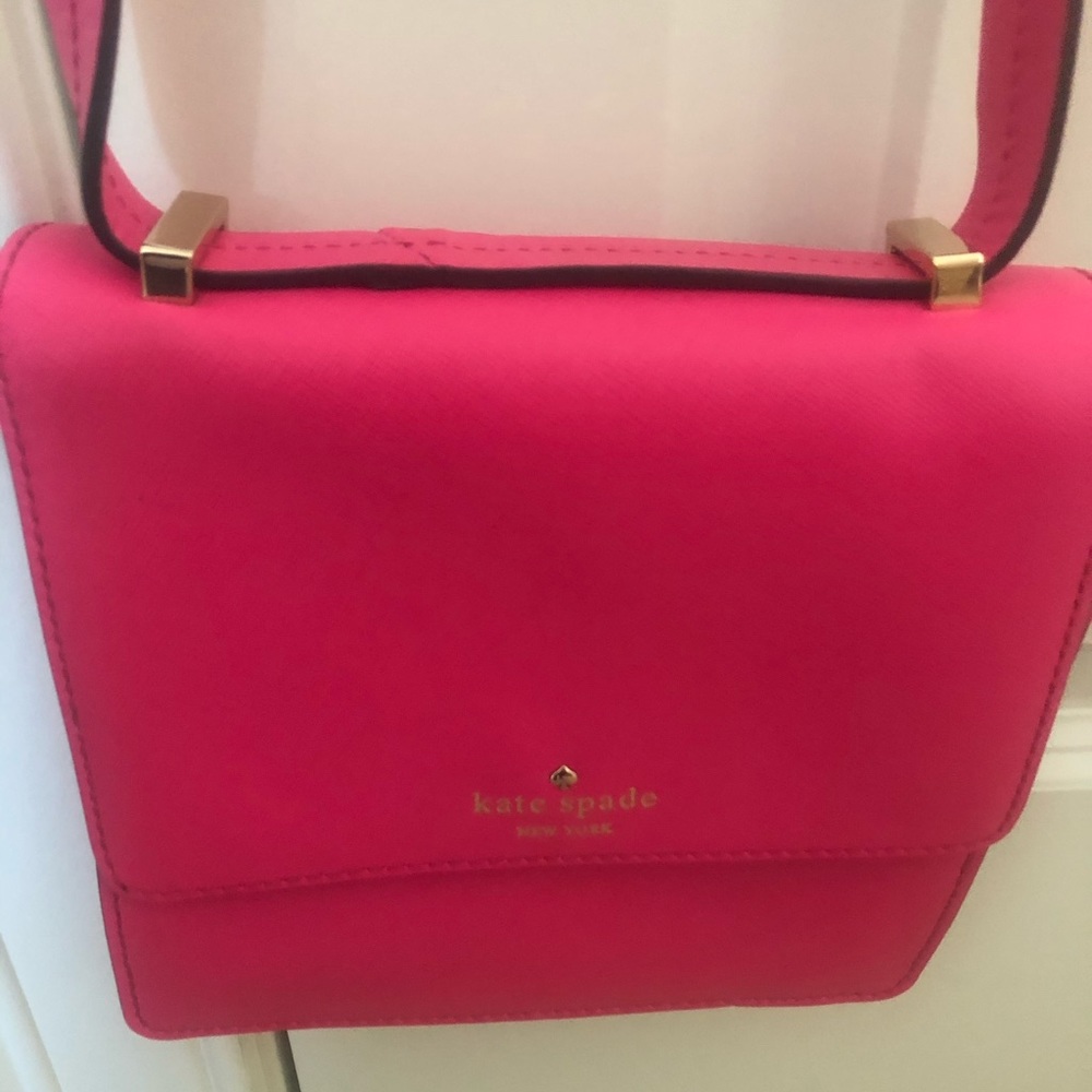Kate Spade Hot Pink Box Crossbody Purse
